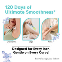 LetsShave Evior 6 Shaving Razor for Women | Mid-Flex Blades & Dual Moisture Bar infused with Aloe vera & Avacado | Smooth & Safe | Full-Body Hair Removal - Bikini, Arms, Legs & Sensitive Areas 1 Piece