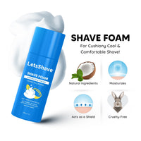 LetsShave Pro 6 Portable Razor for Men, 3 Razor + Shave Foam 200g + After Shave Balm 30ml + Travel Pouch, World's First 6 Blade Disposable Razor Shaving Set for Men Kit
