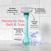 Letsshave Evior 3 Sensitive Shaving Razor for Women | 1 Handle + 2 Blades | Dual Moisture Bar with AloeVera, Vitamin E, Argan & Avocado Oils | Bikini & Underarm Friendly | Full Body Hair Removal Razor | 3 Months of Smooth Shaving