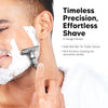 LetsShave Pro Signature Double Edge Safety Razor for Men – Classic Metal Handle Shaver + 10 Stainless Steel Blades | Precision Single Blade Shaving Kit