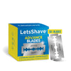 LetsShave Premium DE -Blade, Pack of 50, 5 Tucks of 10 N, Chromium Ceramic Coated Blades, South Korea Technology, Blades- for Men