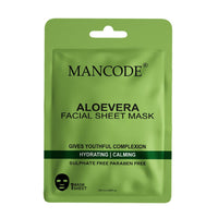 Mancode Aloevera Facial Sheet Mask 25ml Pack of 3