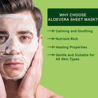 Mancode Aloevera Facial Sheet Mask 25ml Pack of 3