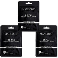 Mancode De-Ten Facial Sheet Mask 25ml Pack of 3