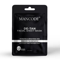 Mancode De-Ten Facial Sheet Mask 25ml Pack of 3