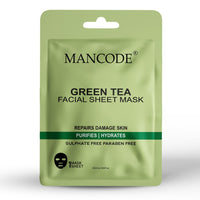 Mancode Green Tea Facial Sheet Mask 25ml Pack of 3