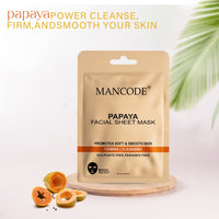 Mancode Papaya Facial Sheet Mask 25ml Pack of 3