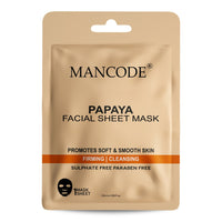 Mancode Papaya Facial Sheet Mask 25ml Pack of 3