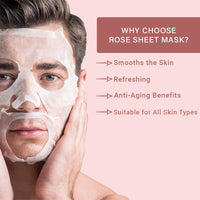 Mancode Rose Facial Sheet Mask 25ml Pack of 3