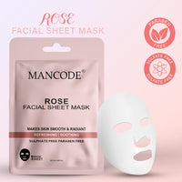 Mancode Rose Facial Sheet Mask 25ml Pack of 3