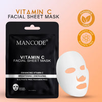 Mancode Vitamin C Facial Sheet Mask 25ml Pack of 3