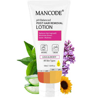 Mancode Ph Balanced Post Hair Removal Lotion For Minimises Brown Spots & Redness- 50 ml