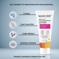 Mancode Ph Balanced Post Hair Removal Lotion For Minimises Brown Spots & Redness- 50 ml