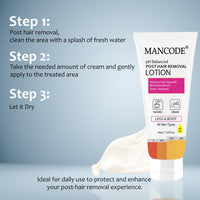Mancode Ph Balanced Post Hair Removal Lotion For Minimises Brown Spots & Redness- 50 ml