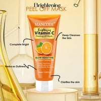 Mancode Brightening Vitamin C Peel Off Mask For Deep Cleansing - 100 ml