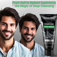 Mancode Charcoal Face Wash For Deep Cleansing & Oil Control- 100ml