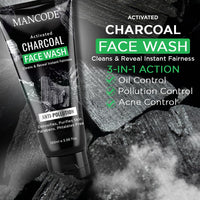Mancode Charcoal Face Wash For Deep Cleansing & Oil Control- 100ml