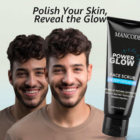 Mancode Power Glow Face Scrub For Deep Exfoliation With Saffron & Turmeric - 100 ml