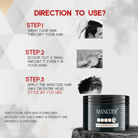 Mancode Power Wax Pro Strong Hold Natural Finish Hair Styling Cream For Men - 100 ml
