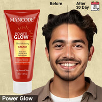 Mancode Power Glow Skin Glowing Cream with Kojic Acid, Glycolic Acid & Alpha Arbutin 50ml