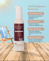 Mea Bloom Skin Armour Duo: Cleanse + Protect (Balancing All-in-1 Mask Scrub & Wash + Barrier Protect Sunscreen SPF50 PA+++) Pack of 2 (100 ml each)