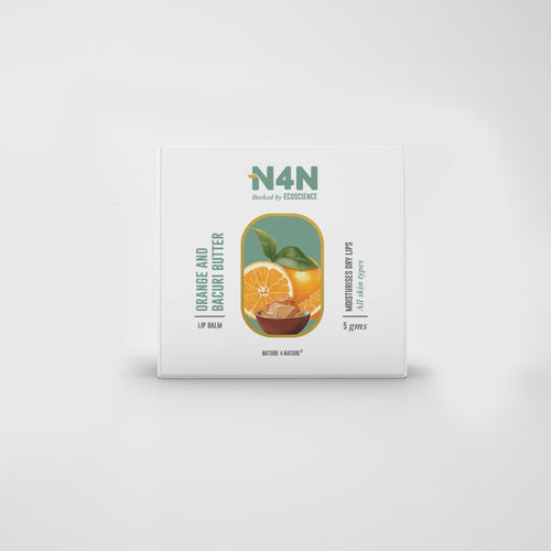 N4N Lip Balm 5 gm | Orange And Bacuri Butter | Moisturises Dry Lips