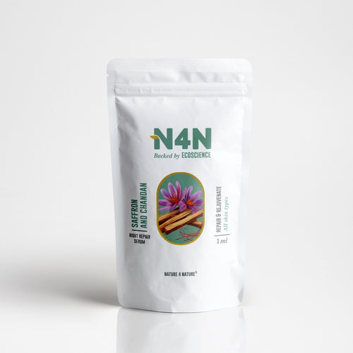 N4N Saffron And Chandan Night Repair Serum Sachet 3 ml
