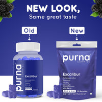 Purna Gummies Excalibur Ashwagandha Wild Berry Flavor Gummies 30 Gummies