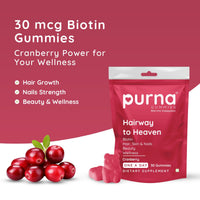 Purna Gummies Biotin Cranberry Gummies 30 Gummies