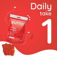 Purna Gummies Pretty Woman Glutathione Cola Flavor 30 Gummies for Skin Brightening & Anti Aging Beauty Supplement