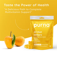 Purna Gummies All The Glitters Multivitamin Mango Flavor 30 Gummies