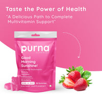 Purna Gummies Good Morning Sunshine Multivitamin Strawberry 30 Gummies