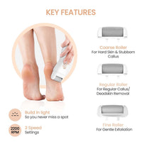 Protouch Bliss Electric Callus Remover For Feet | Rechargeable Pedicure Tool For Dead Skin, Cracked Heels & Hard Skin Removal |Professional Spa Results At Home | 1-Year Doorstep Warranty