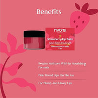 Rivona Naturals Strawberry Lip Balm With Avocado Butter 8gm