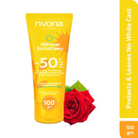 Rivona Naturals Mineral Sunscreen with SPF 50+ UVA UVB PA+++ 100gm