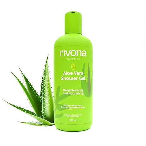 Rivona Naturals Aloe Vera Shower Gel With Hydrating Vitamin E Beads 250ml