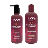 Rivona Naturals Keratin Hair Therapy Duo 500ml - Shampoo and Conditioner Combo (Pack of 2)