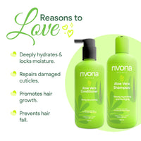 Rivona Naturals Aloe Hair Nourishing Duo - Shampoo and Conditioner Combo (Pack of 2) - 500ml