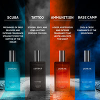 Ustraa Cologne Miniature Gift Pack - 20ml Each: Tattoo, Basecamp, Scuba, Ammunition 80 ml