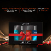 Ustraa Cologne Miniature Gift Pack - 20ml Each: Tattoo, Basecamp, Scuba, Ammunition 80 ml