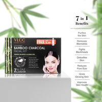 VLCC Activated Bamboo Charcoal Facial Kit With Free Rose Water Toner 400 gm