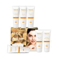 VLCC Anti Tan Facial Kit Fights Sun Tan, Nourishes & Protects Skin From Uv Rays 60 gm