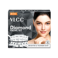VLCC Diamond Facial Kit Skin Purifying With Parlour Glow With Colloidal Diamond, Jojoba Oil, Olive Oil & Aloe Ver 60 gm
