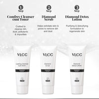 VLCC Diamond Facial Kit Skin Purifying With Parlour Glow With Colloidal Diamond, Jojoba Oil, Olive Oil & Aloe Ver 60 gm