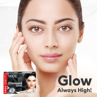 VLCC Diamond Facial Kit With Free Rose Water Toner For Skin Purifying Facial 400 gm