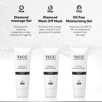 VLCC Diamond Facial Kit With Free Rose Water Toner For Skin Purifying Facial 400 gm