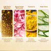 VLCC Gold Facial Kit For Bright & Glowing Skin Parlour Glow With 24K Gold Bhasma, Rose Extracts, Turmeric & Aloe Vera 60 gm