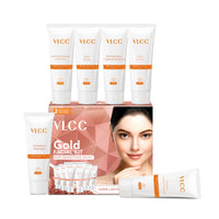 VLCC Gold Facial Kit For Sensitive Skin For Sensitive Skin Alcohol & Paraben Free With 24K Gold, Hyaluronic Acid & Vitamin C