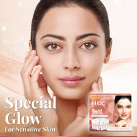 VLCC Gold Facial Kit For Sensitive Skin For Sensitive Skin Alcohol & Paraben Free With 24K Gold, Hyaluronic Acid & Vitamin C
