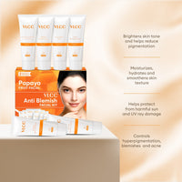 VLCC Papaya Fruit Facial Kit With Papaya, Cucumber, Peach & Orange Peel Extracts 60 gm